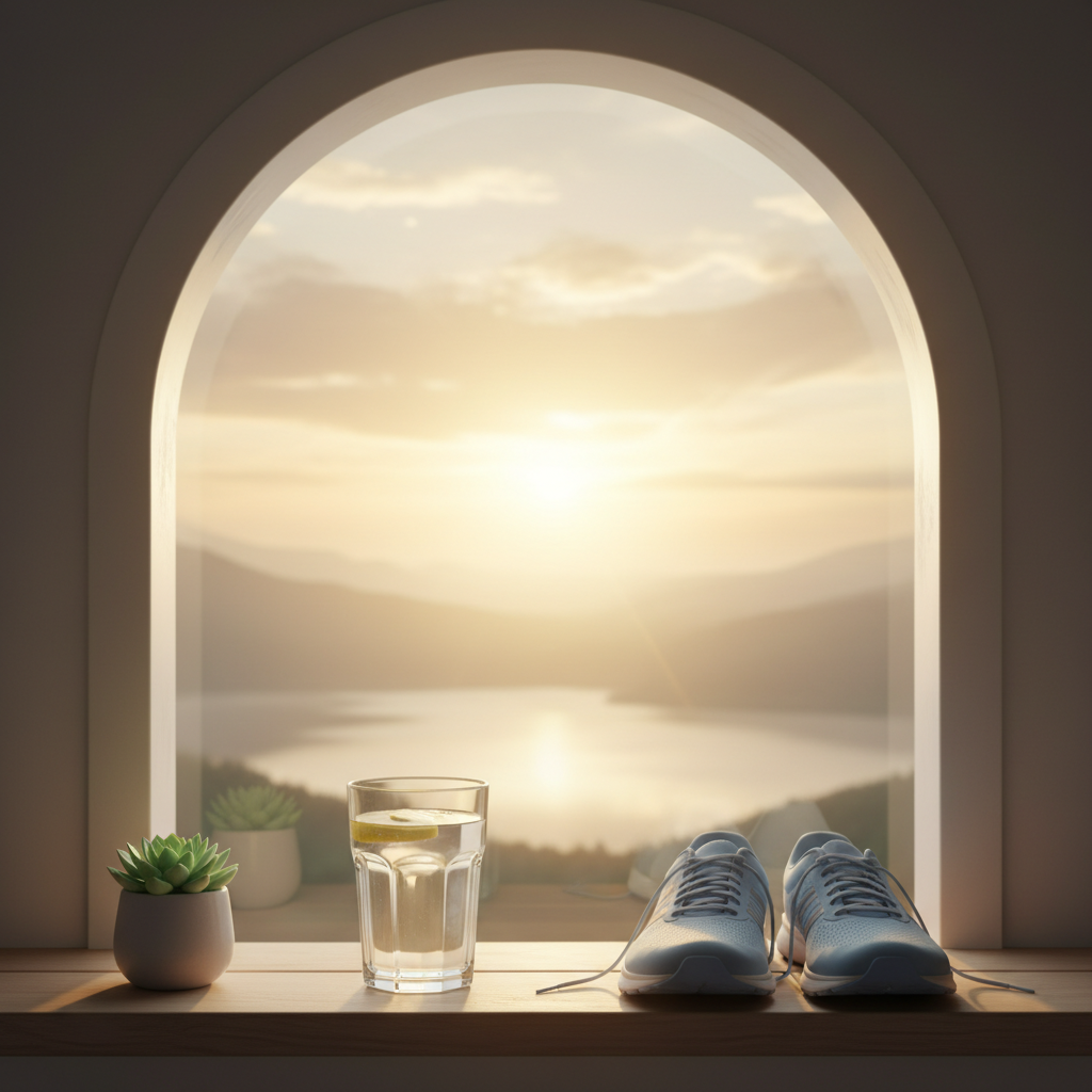 건강하고 균형 잡힌 삶을 형상화한 이미지