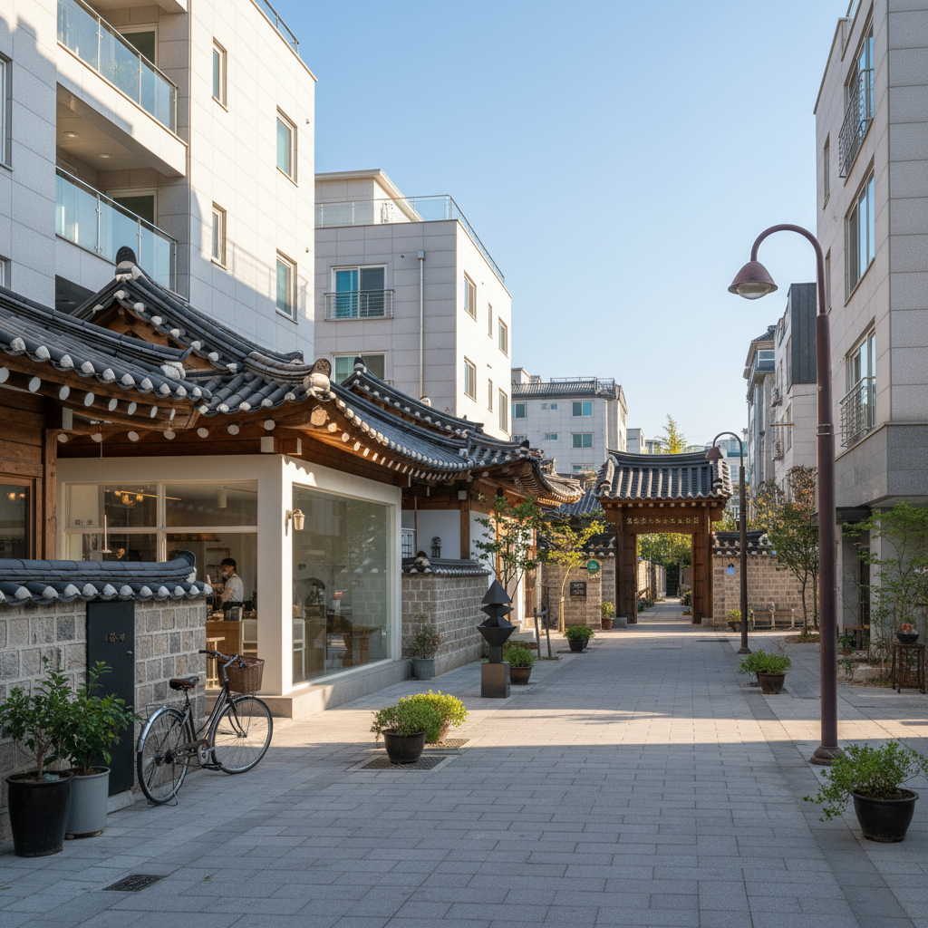 안산의 조용한 주택가 골목 풍경