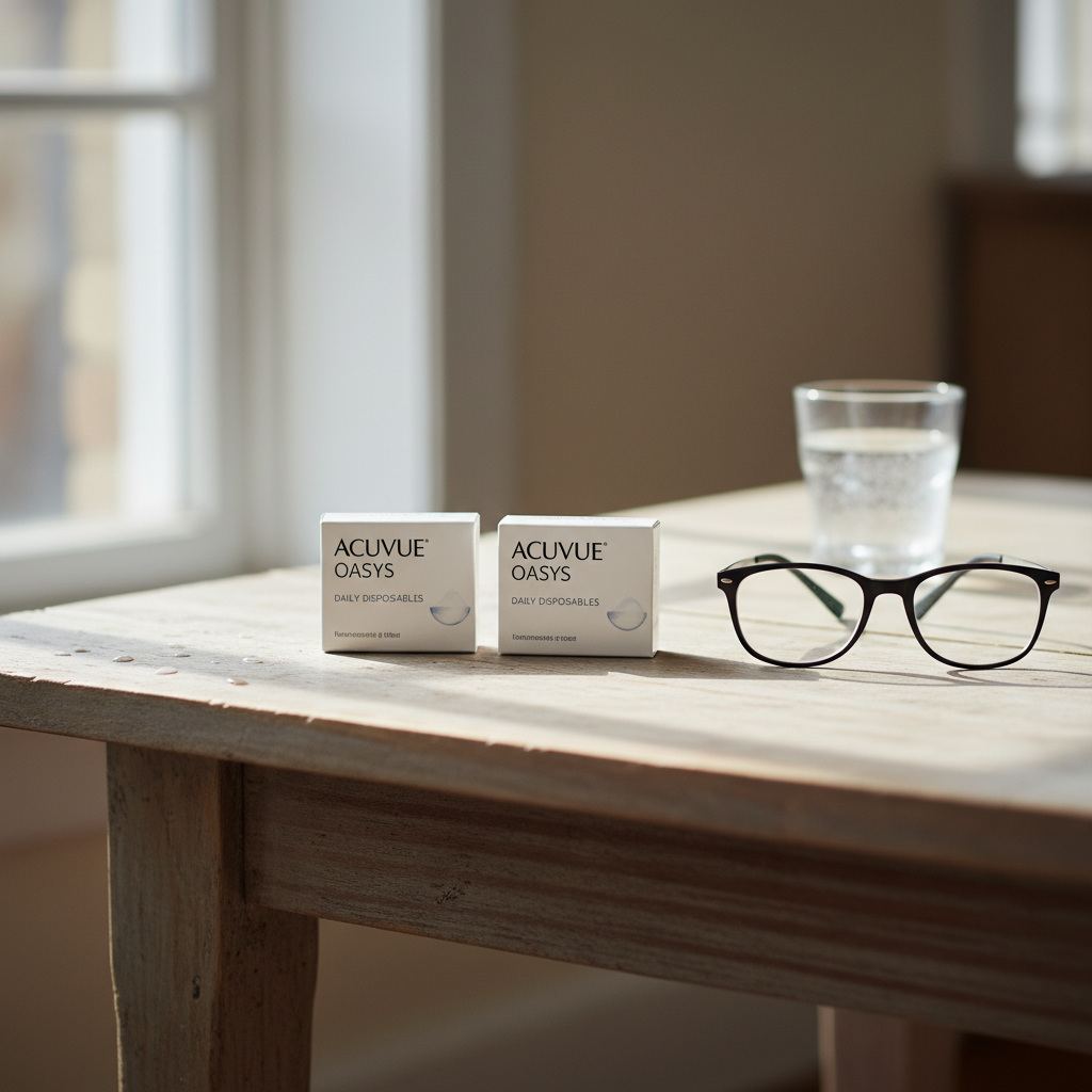 시력 검사를 마친 후 구매한 렌즈 팩