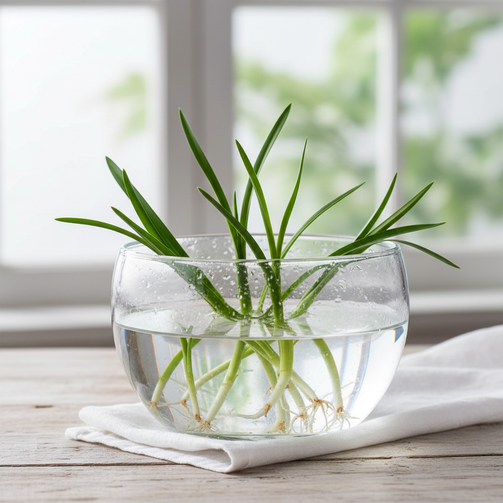 찬물에 담가 독성을 빼는 원추리나물