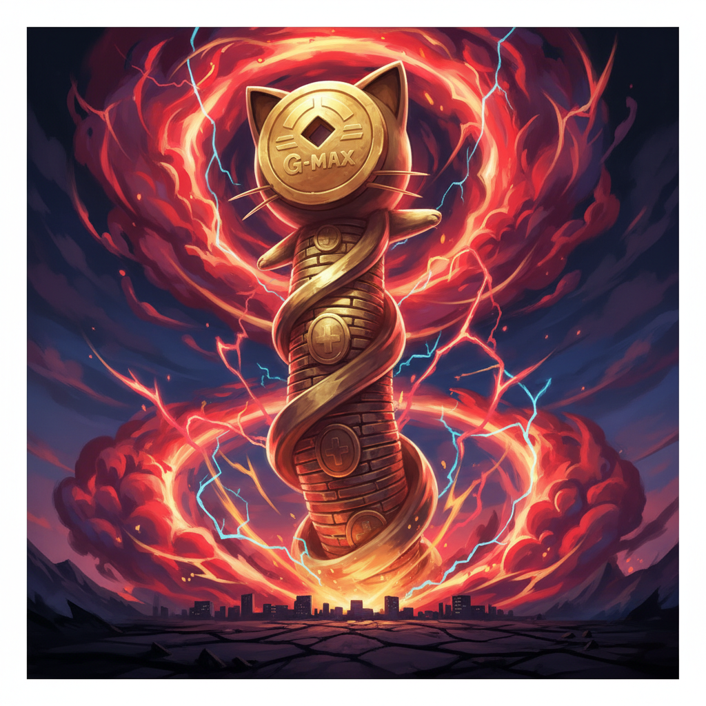 거다이맥스 형태로 길게 늘어난 나옹의 모습