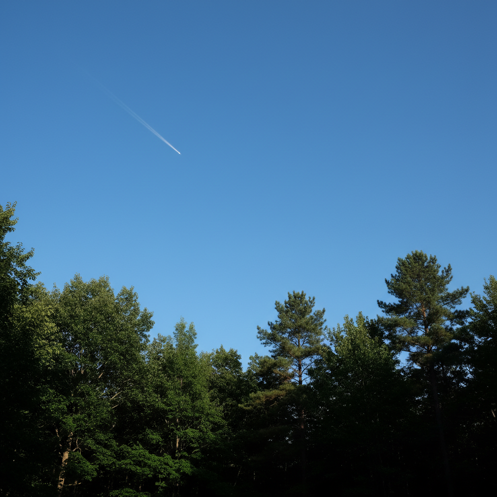 대기 보호와 우주 산업의 조화를 상징하는 이미지