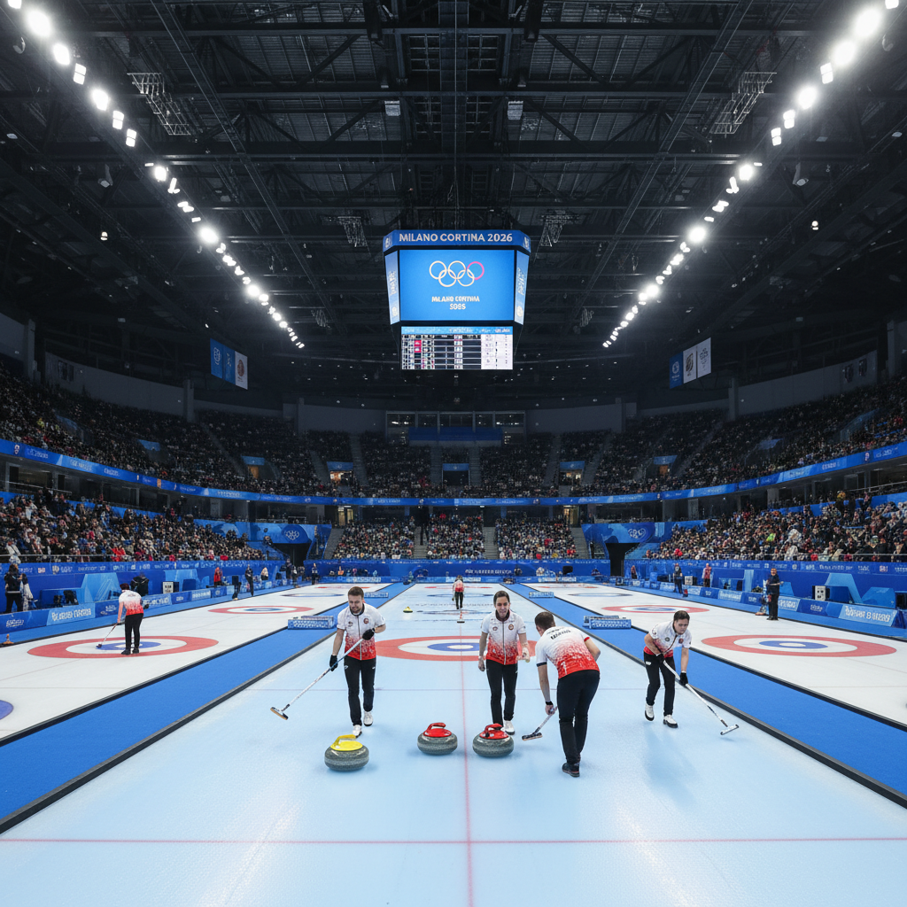 밀라노 올림픽 컬링 경기장 전경