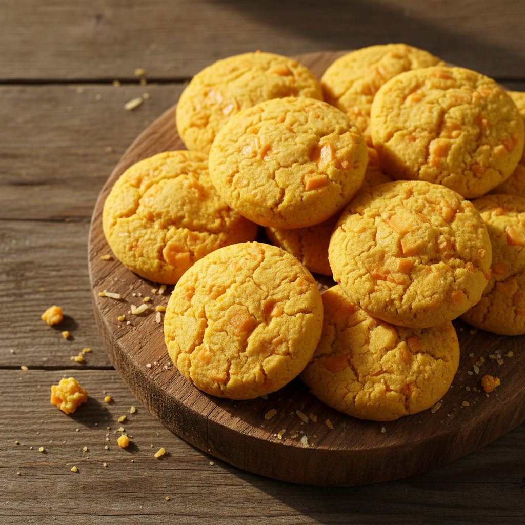 진한 황치즈가 들어간 부드러운 쿠키의 모습