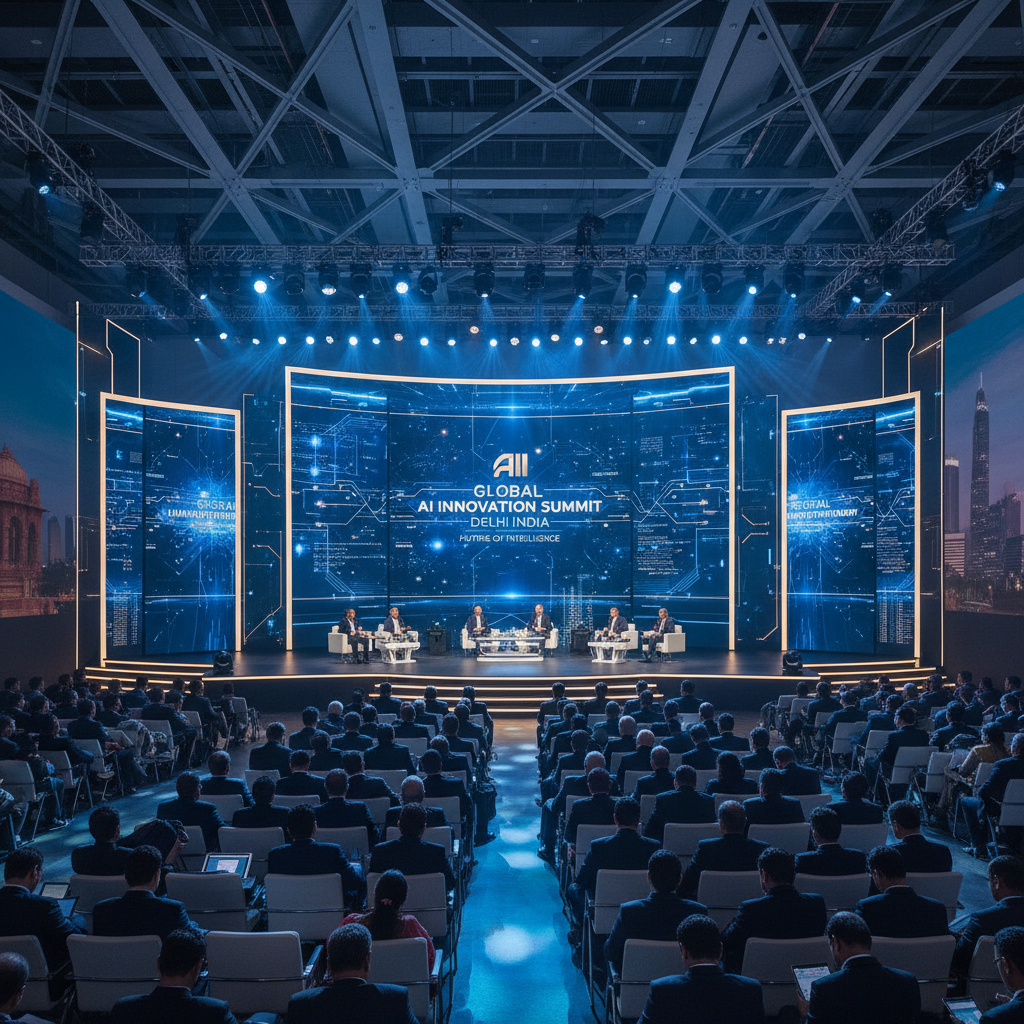 인도 AI 서밋 행사장 전경