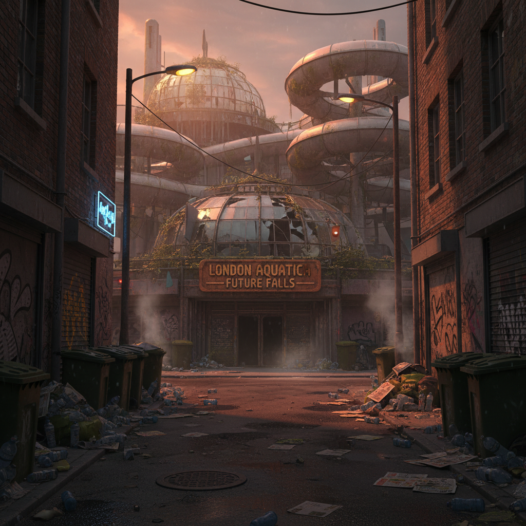 영국 도시 쇠락을 묘사한 AI 생성 이미지