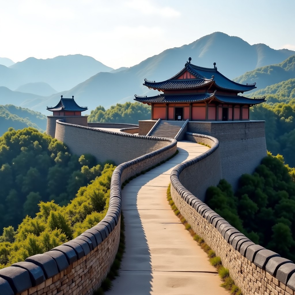 The architectural beauty of Hwaseong Fortress in Suwon with stone walls and traditional pavilions illustrating late Joseon engineering. 4:3