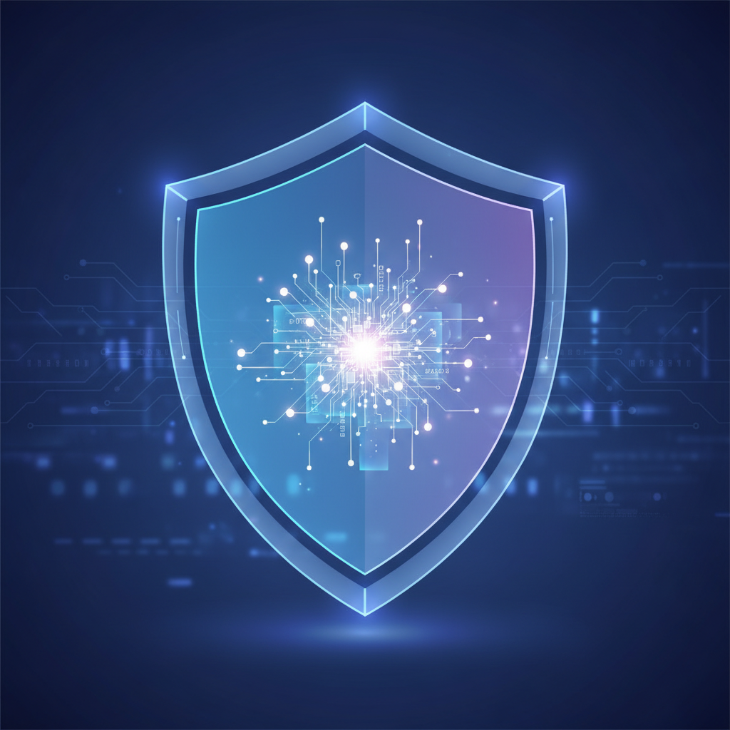 개인정보 보호와 디지털 안전을 상징하는 추상적인 이미지