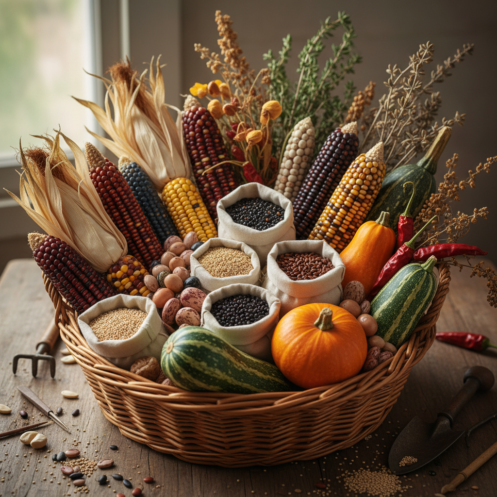 다양한 종류의 지역 토종 작물들