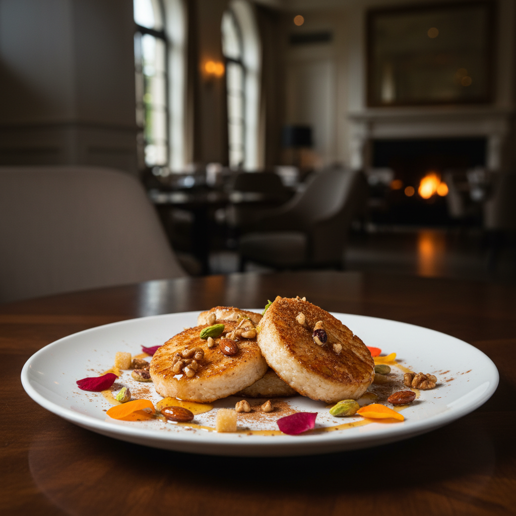 다양한 토핑이 올라간 버터떡 플레이트