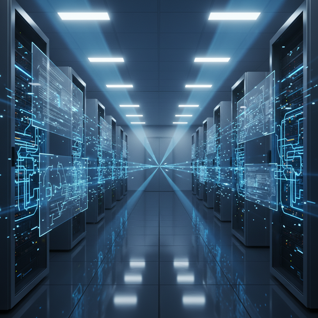 복잡한 데이터가 교차하는 서버룸