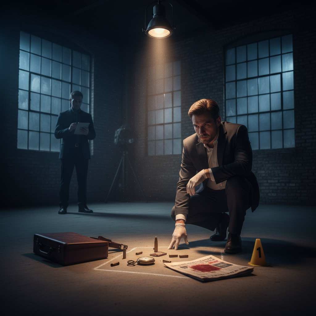 사건 현장을 조사하는 긴박한 모습