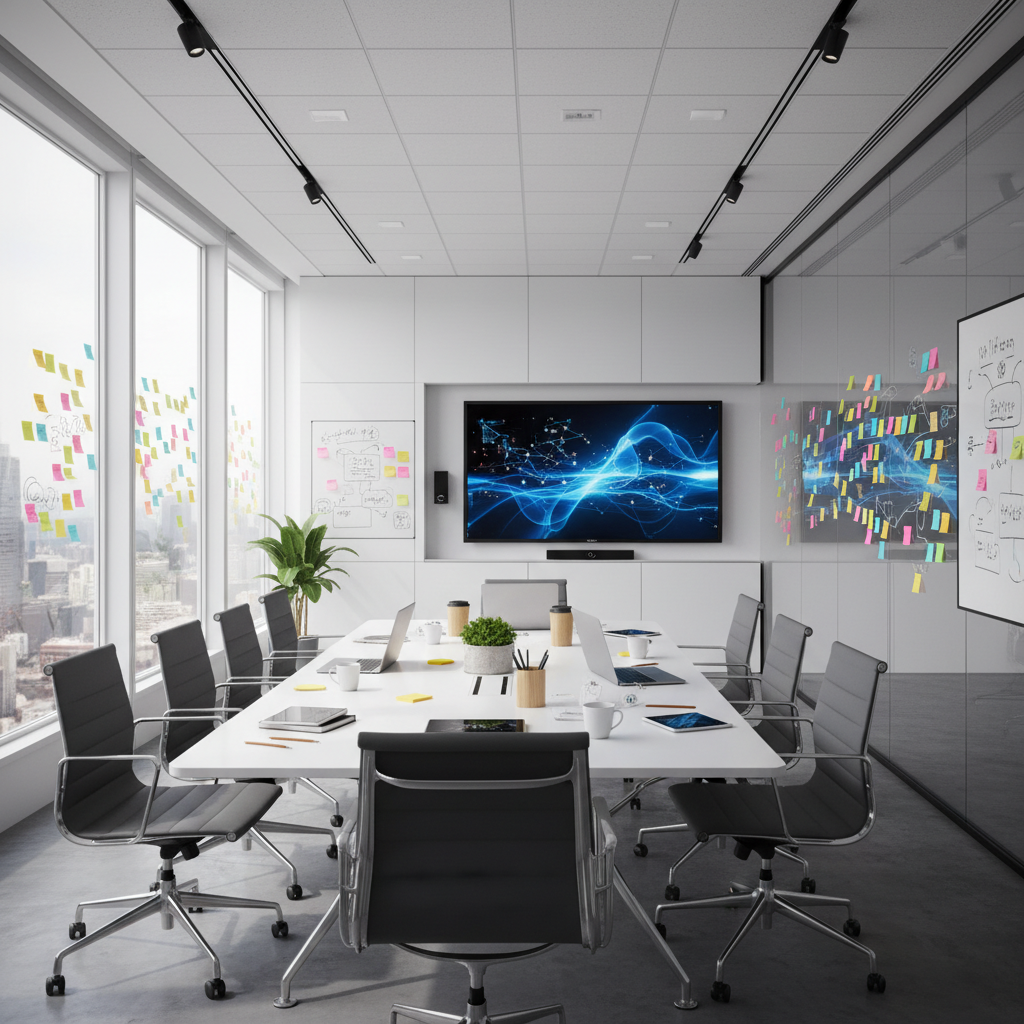 서로 아이디어를 공유하는 협업 공간