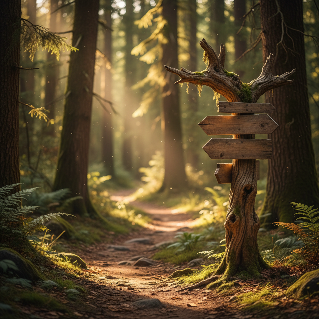 숲길을 안내하는 안내판