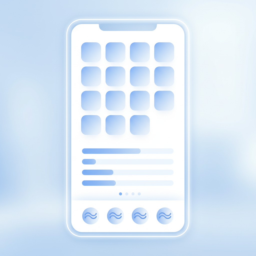 스마트폰 화면에 리밴스드 앱이 실행된 모습