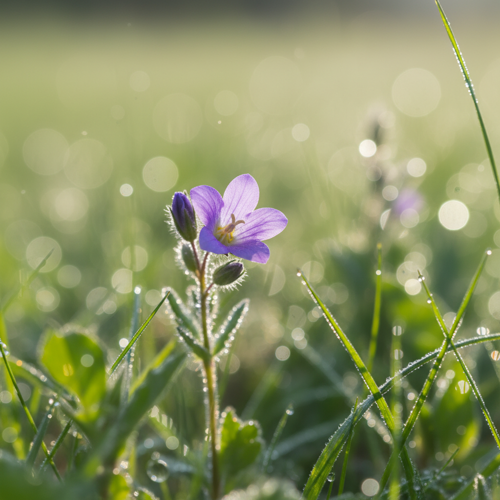 아웃포커싱 처리된 광대나물 군락