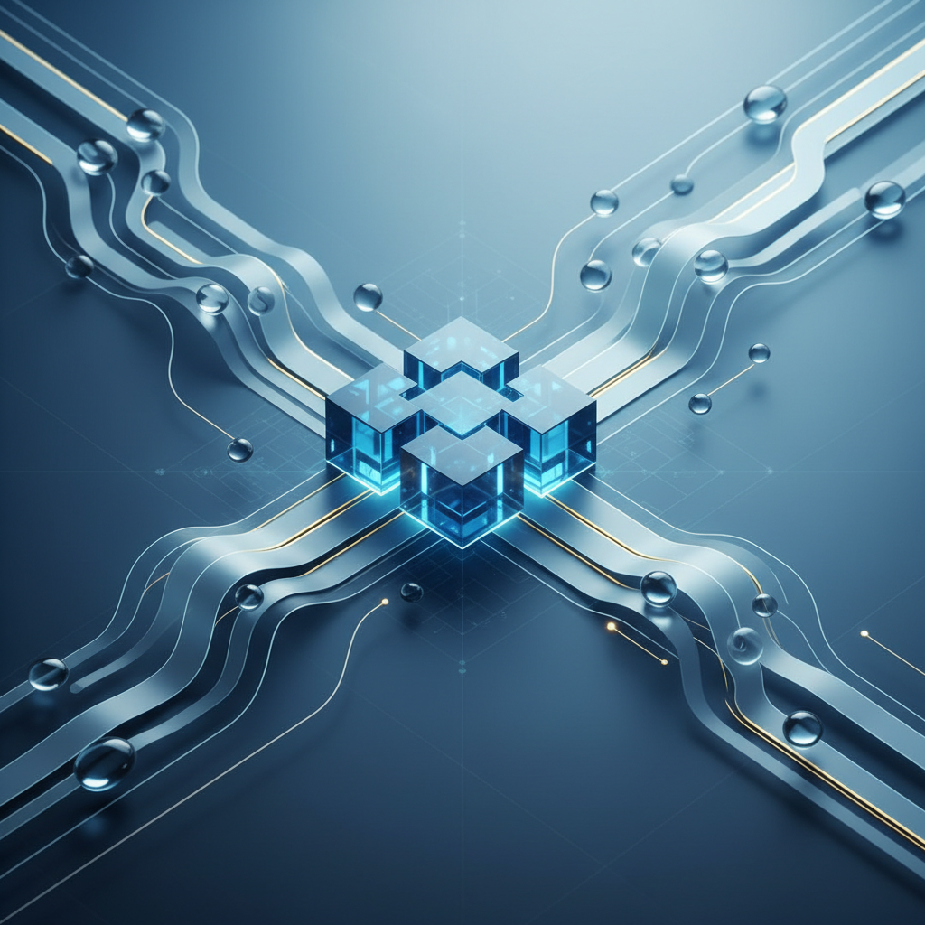 안정적인 시스템 운영을 상징하는 추상적인 그래픽