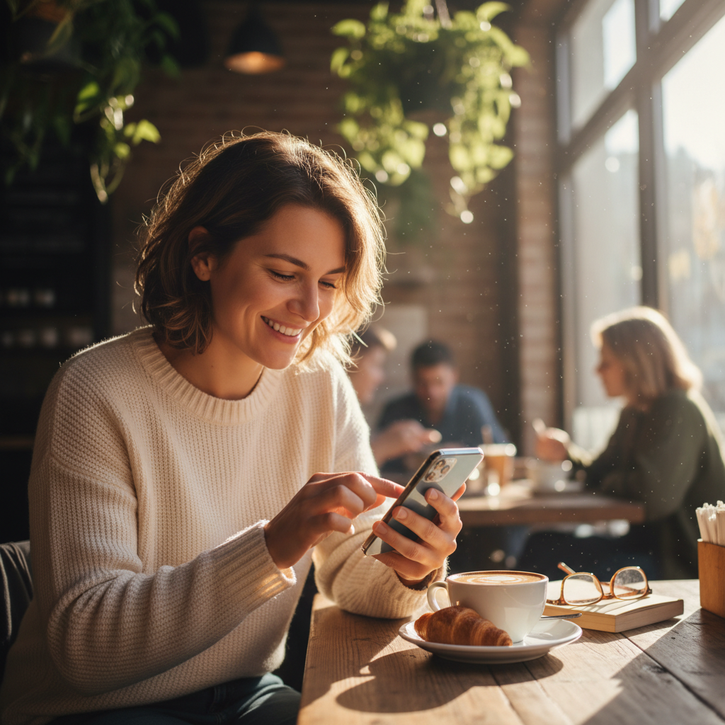 앱테크로 소소한 행복을 느끼는 모습