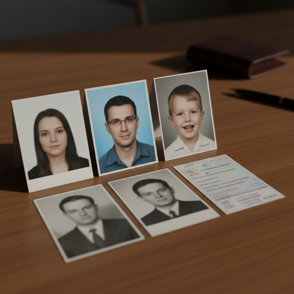 여권용 사진과 일반 증명사진 비교 모습