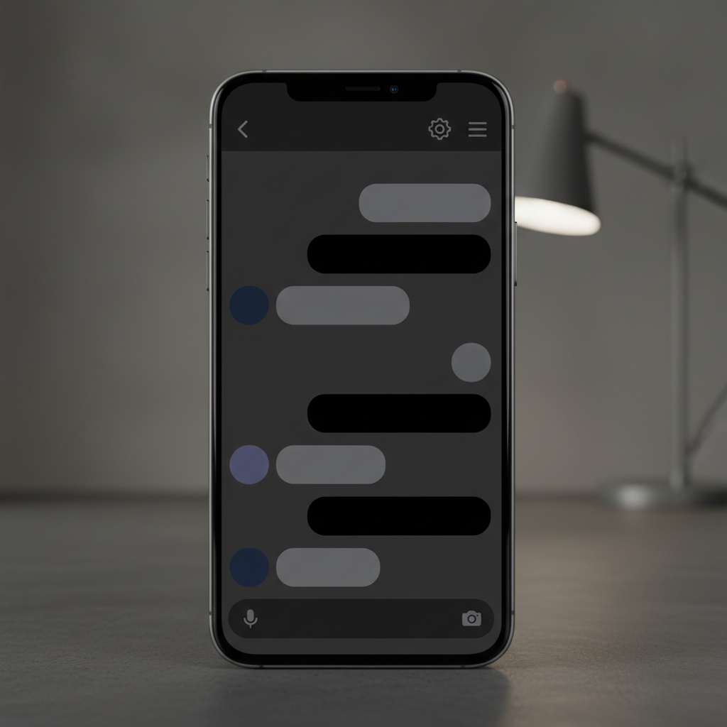 차분한 그레이와 블랙 톤의 모던한 카톡 테마