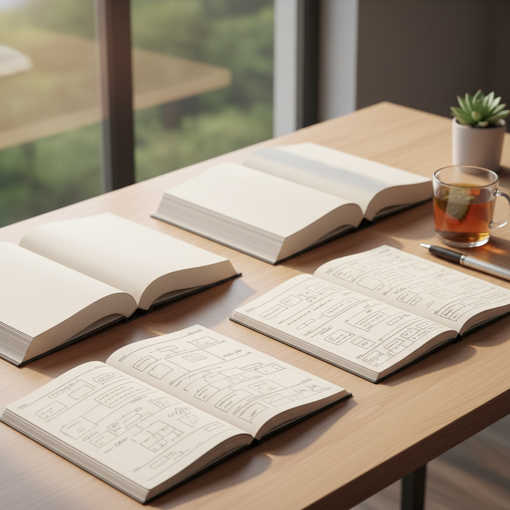 책상 위에 펼쳐진 교재와 노트