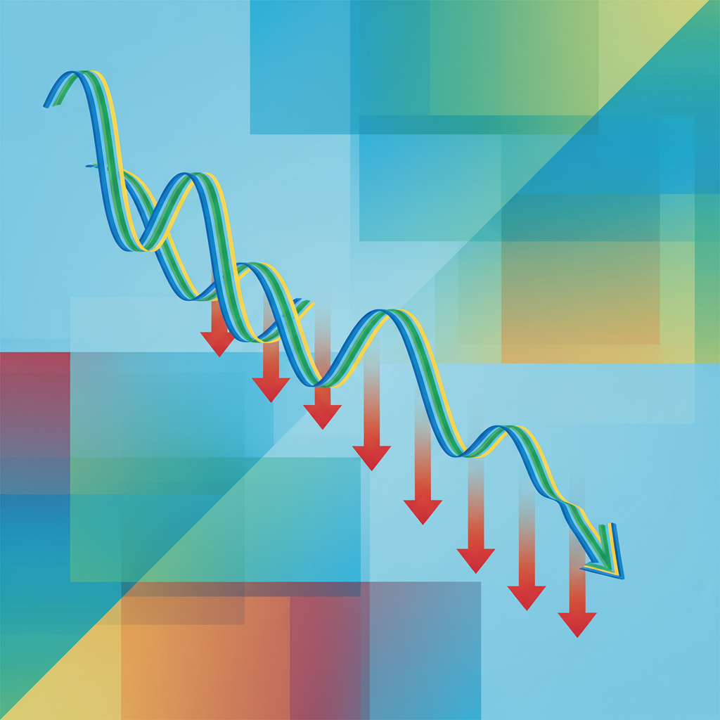 하락하는 주식 그래프를 나타내는 인포그래픽