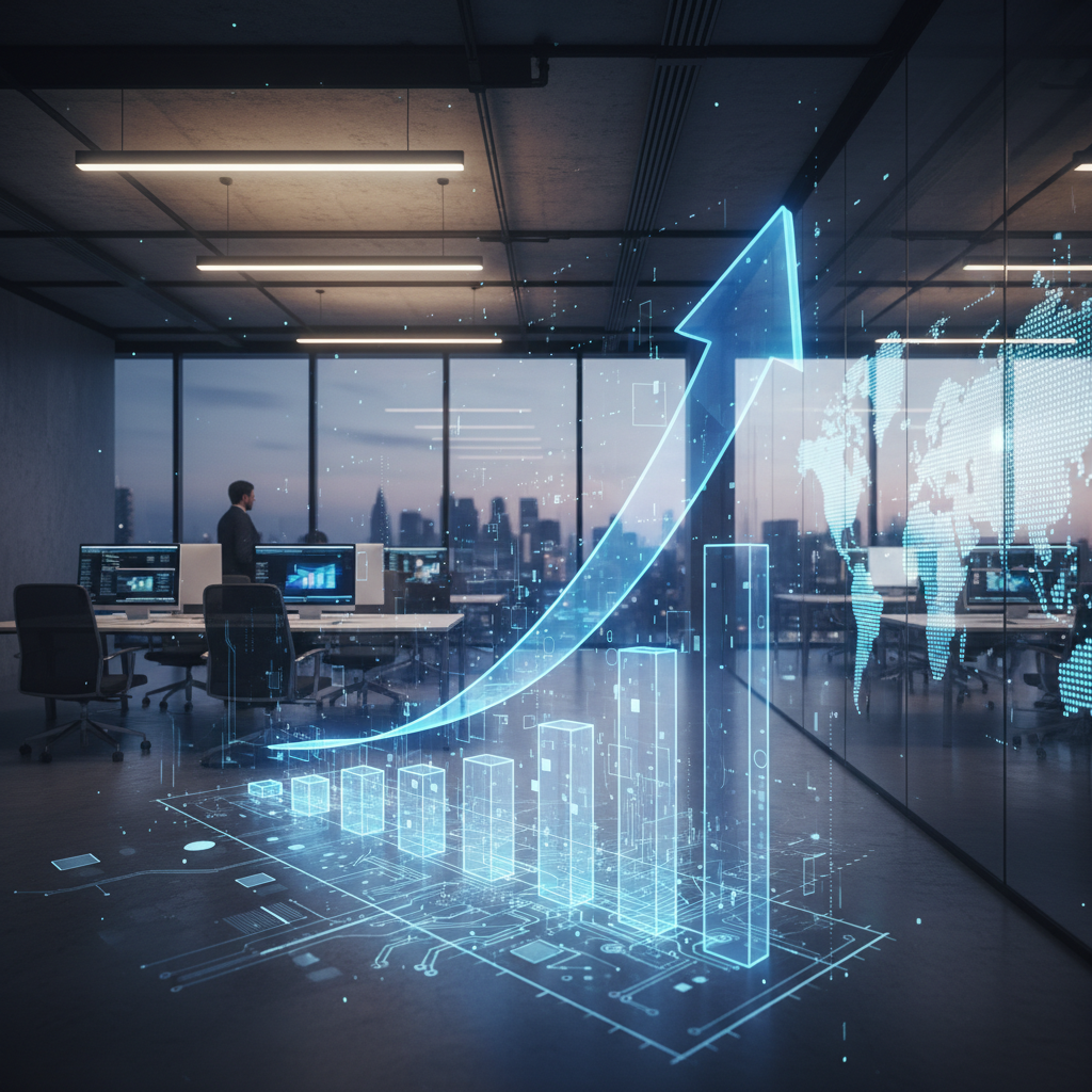 효율적으로 운영되는 스타트업의 성장 그래프