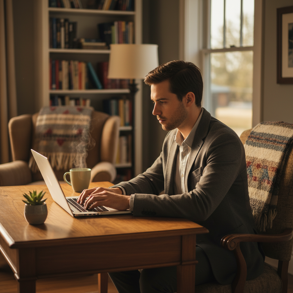 효율적으로 일하는 현대인의 모습