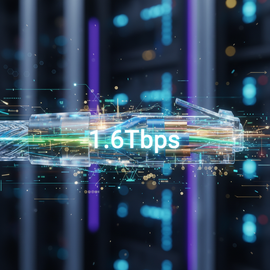 1.6Tbps 전송 속도를 보여주는 이미지