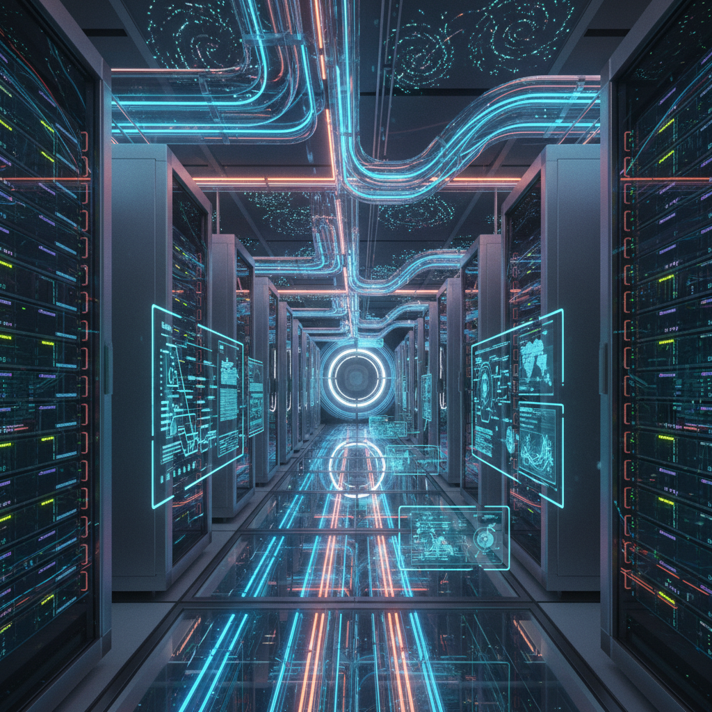 미래의 데이터센터를 보여주는 이미지