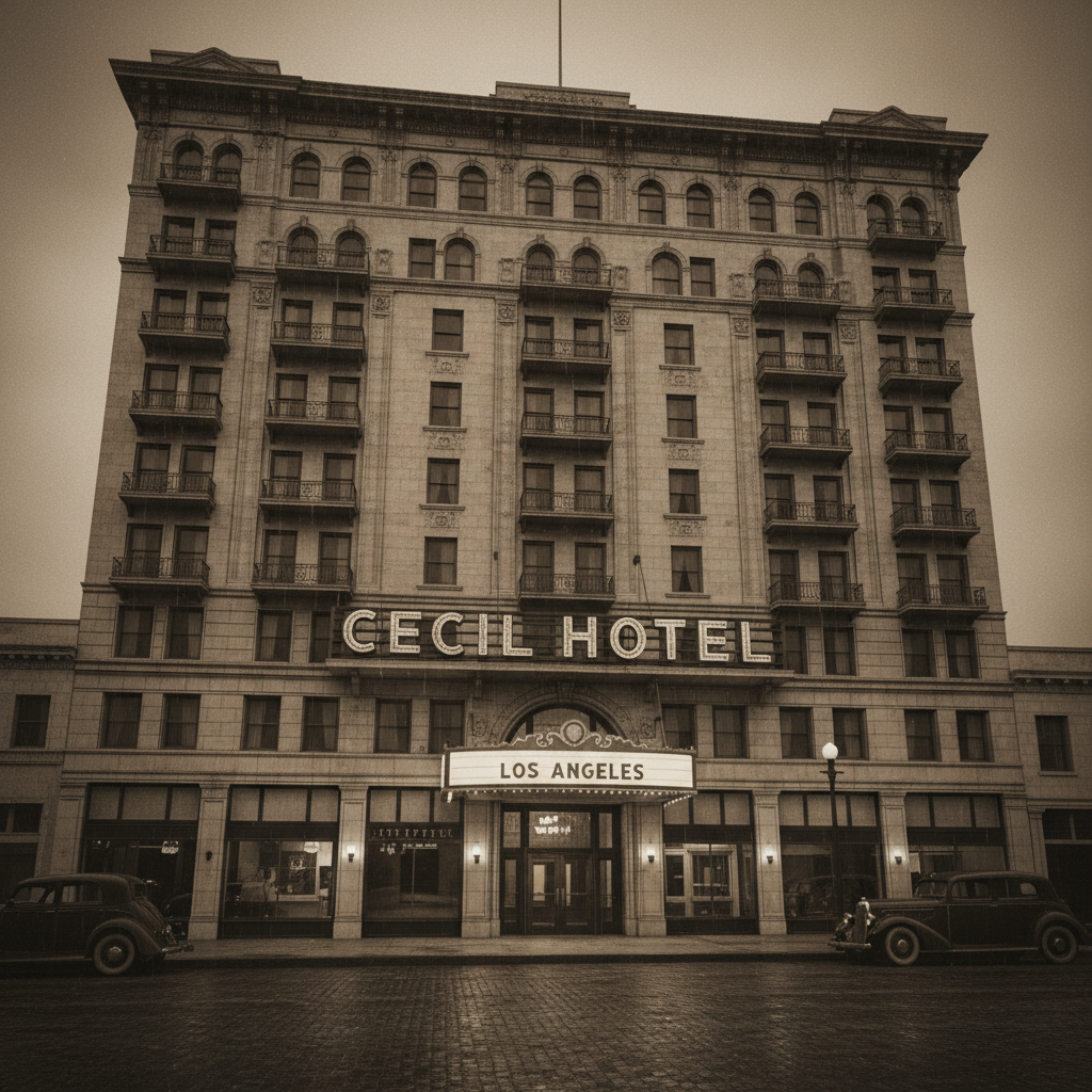 1920년대 로스앤젤레스 세실 호텔의 외관