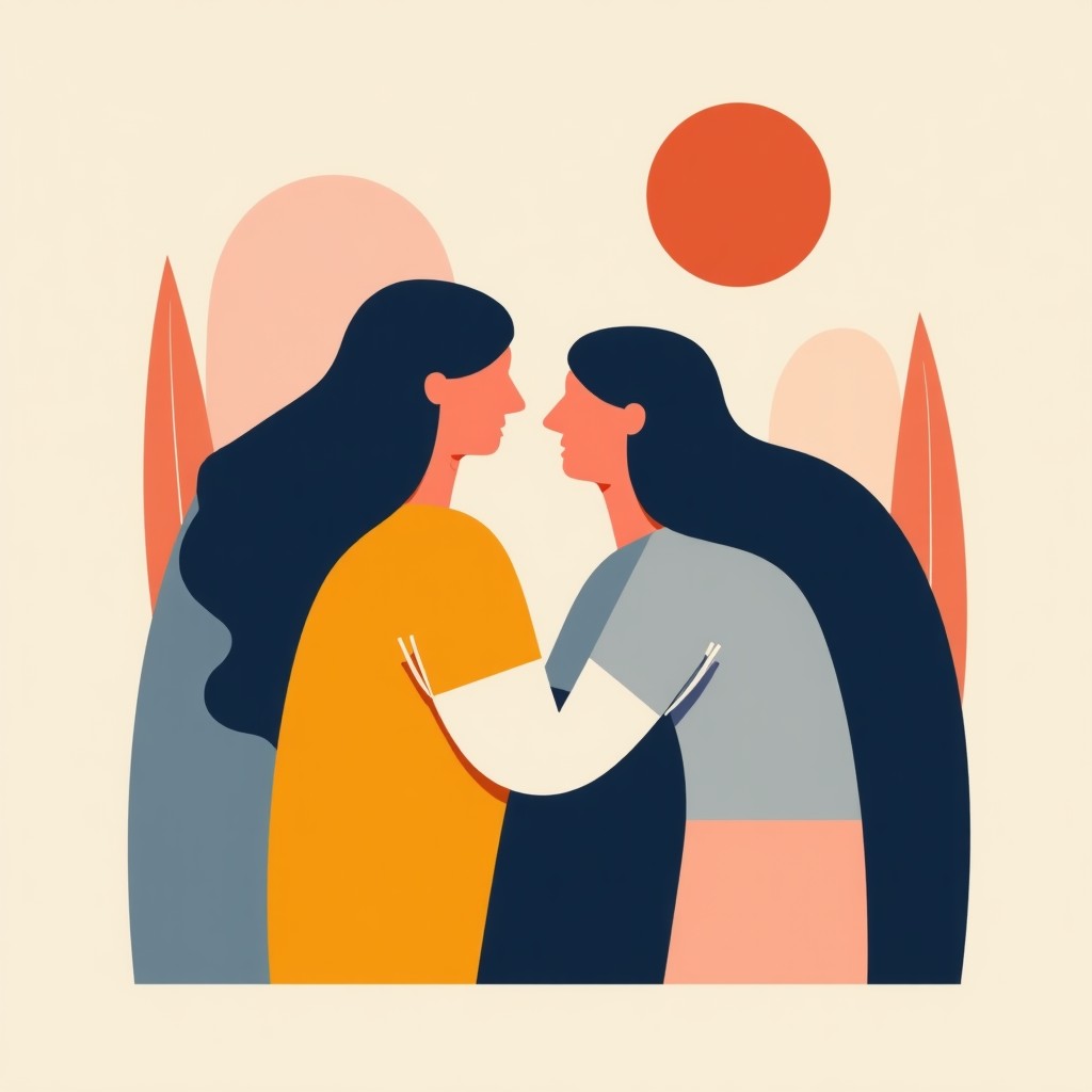 A abstract composition representing emotions and economy with clean geometric shapes, soft pastel colors, modern art style, 4:3 aspect ratio.