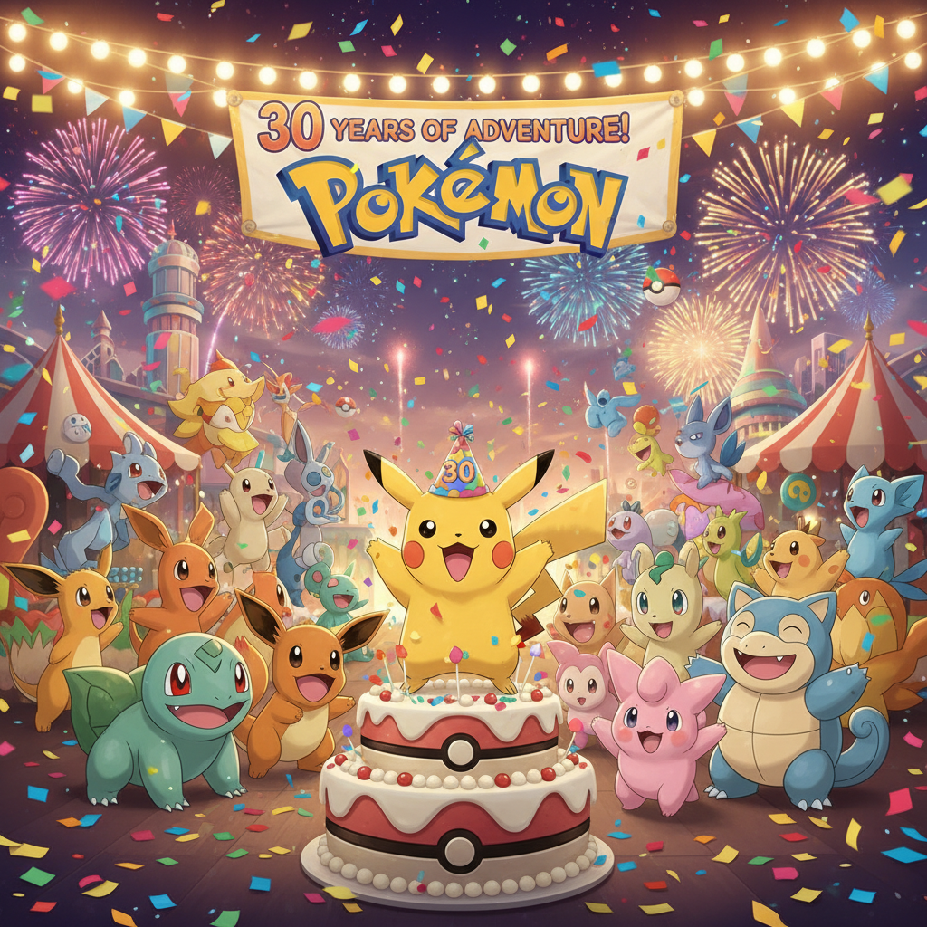 포켓몬 30주년 기념 축제 분위기