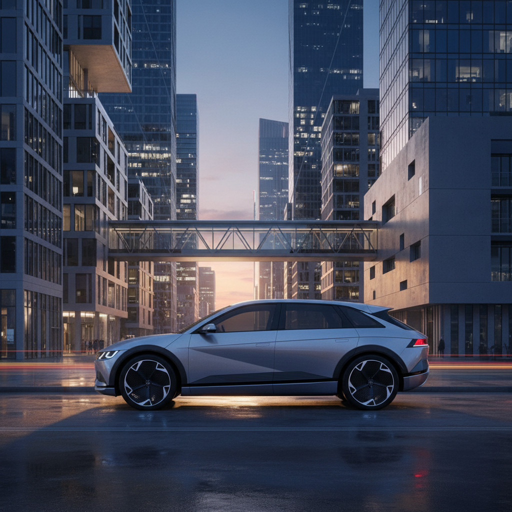 현대자동차 아이오닉9의 측면 디자인