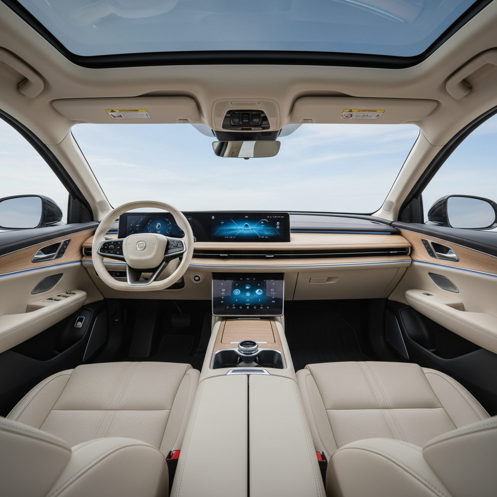 아이오닉9의 넓은 실내 인테리어