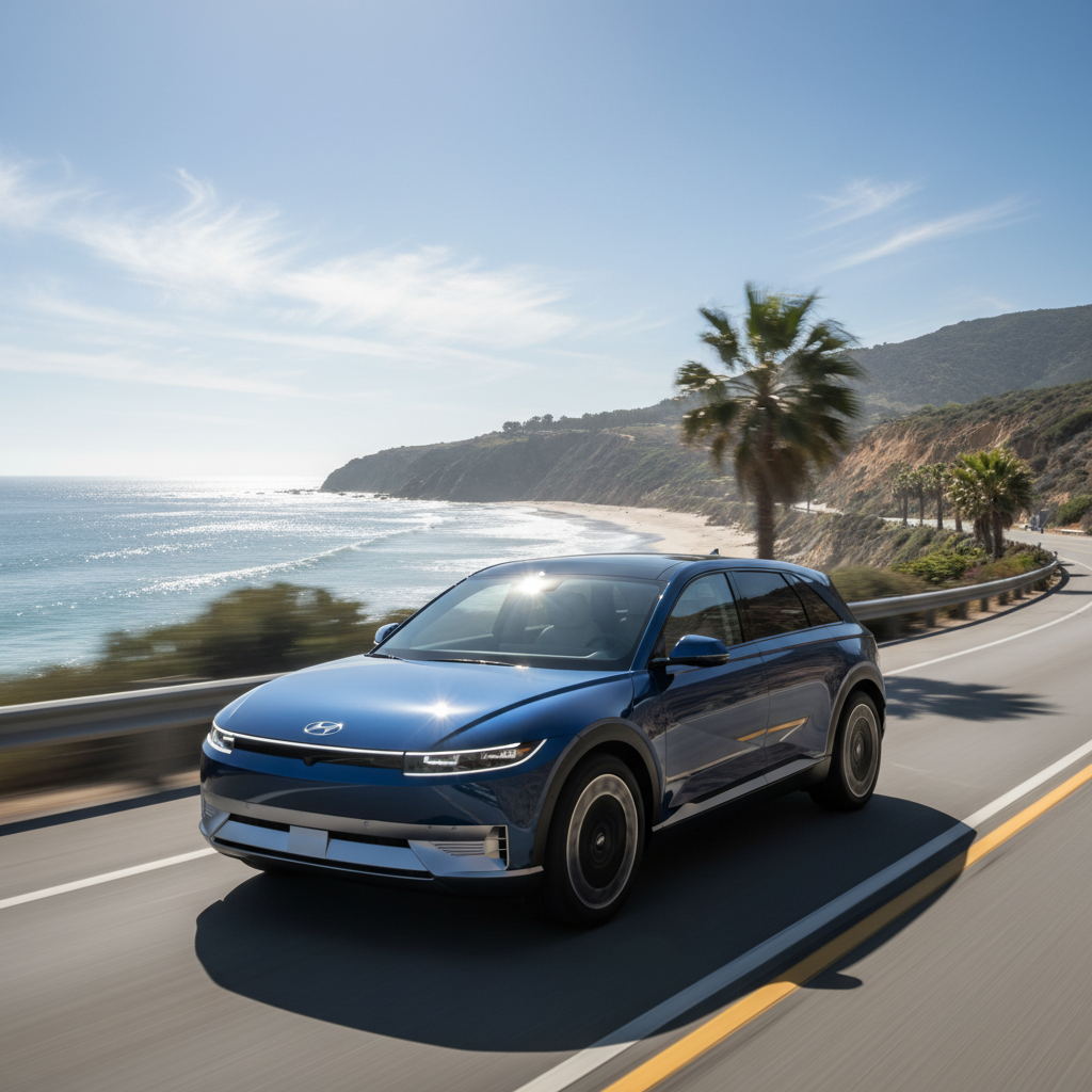 도로를 주행하는 아이오닉9