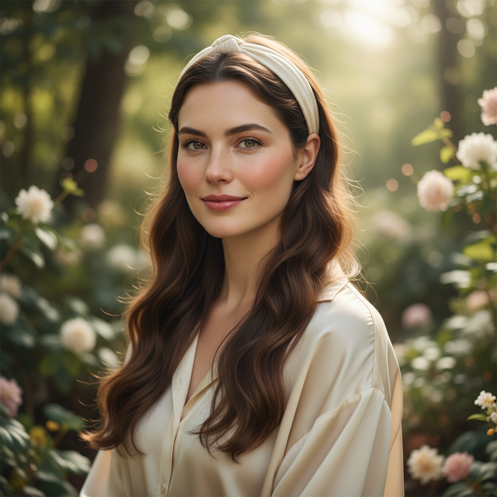 머리띠를 활용한 세련된 헤어 스타일