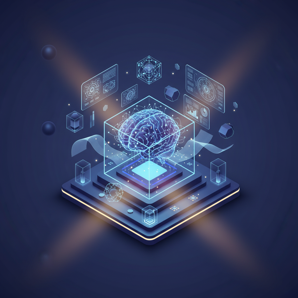 미래 지향적인 AI 기술의 느낌