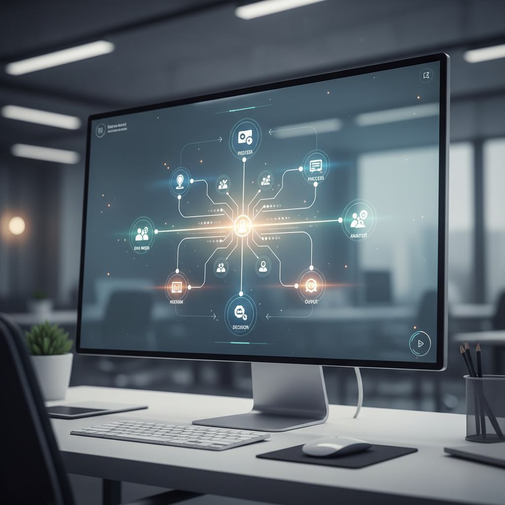 복잡한 업무를 자동화하는 AI 인터페이스 화면