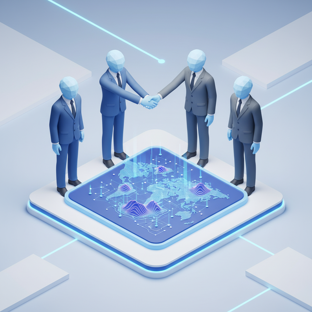 비즈니스 미팅과 협상하는 모습