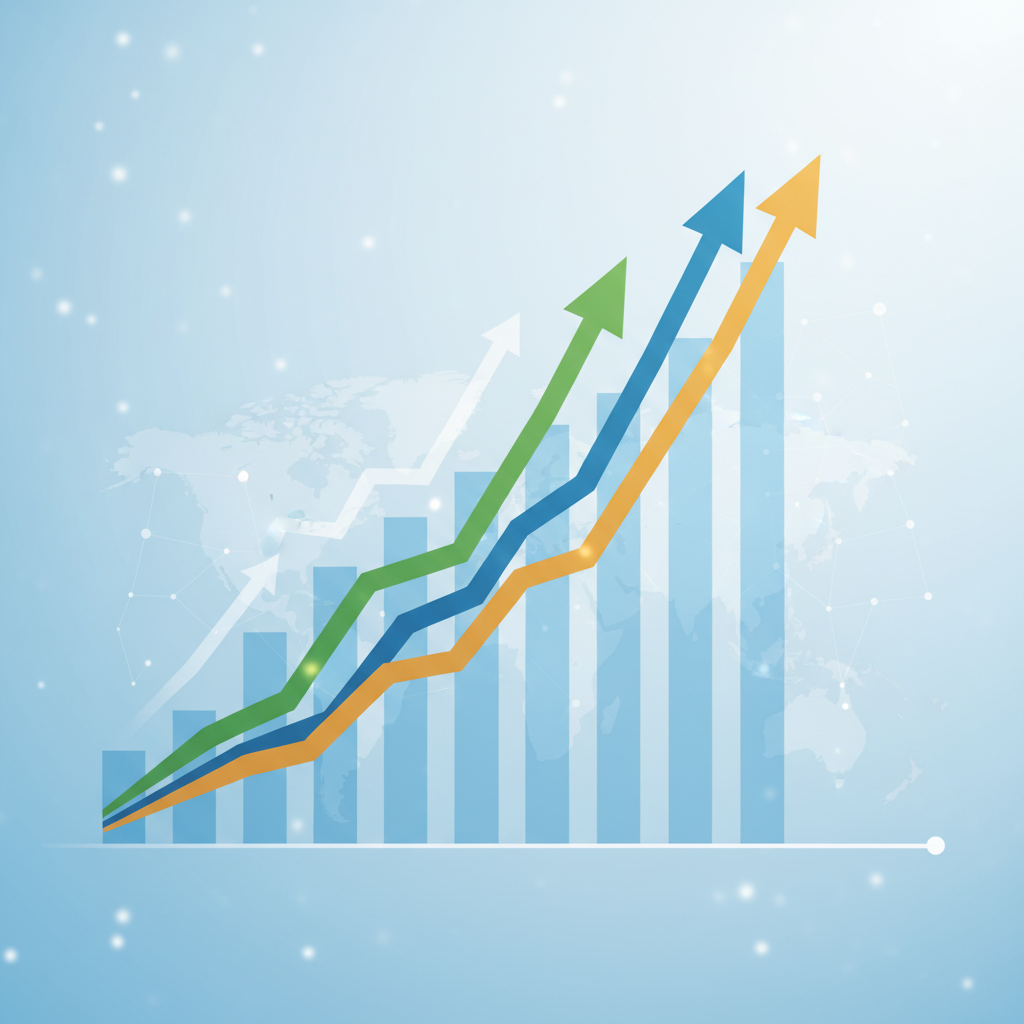 상승하는 주식 그래프 데이터