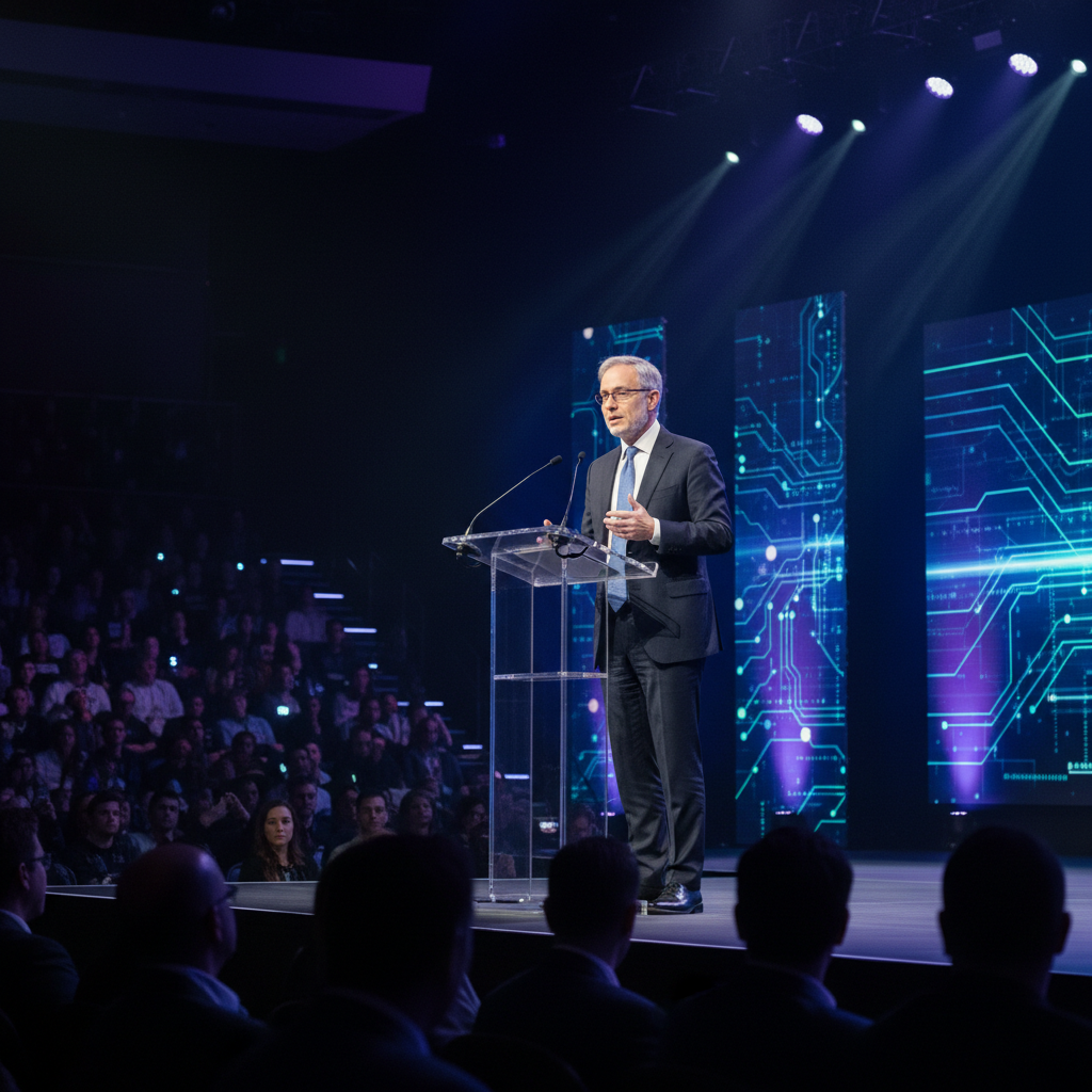 샘 알트먼이 발표하는 모습