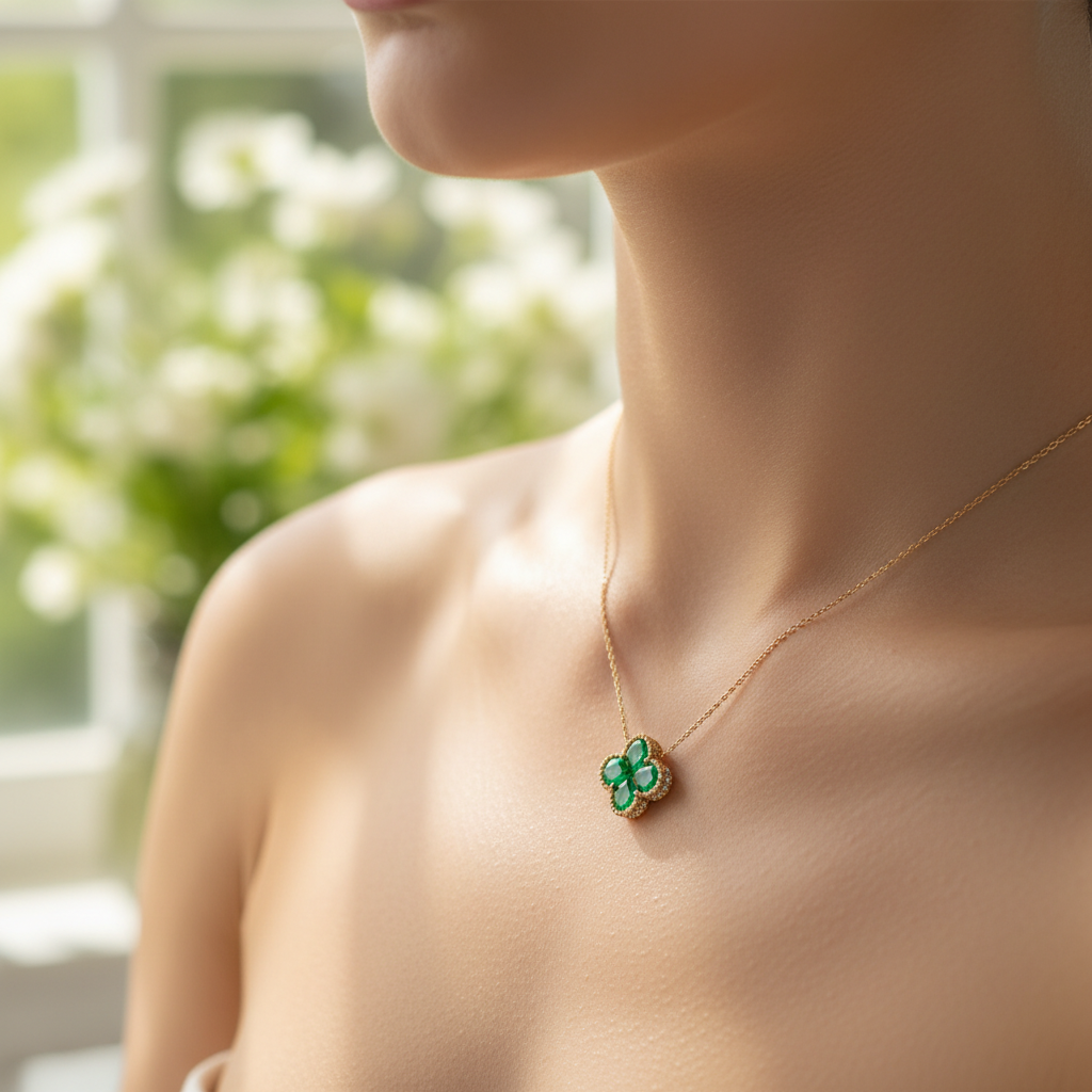 우아하게 빛나는 반클리프 빈티지 알함브라 목걸이