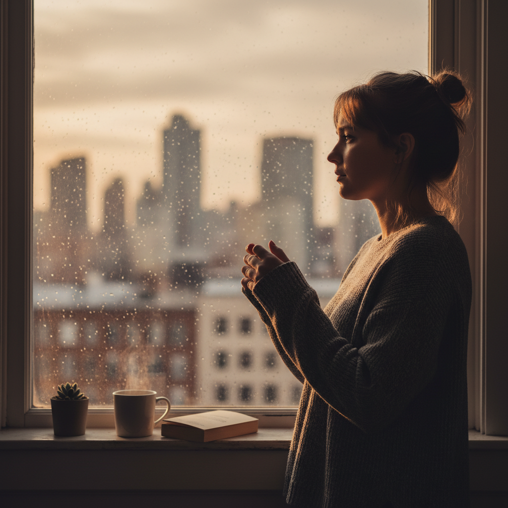 창밖을 바라보며 사유하는 사람