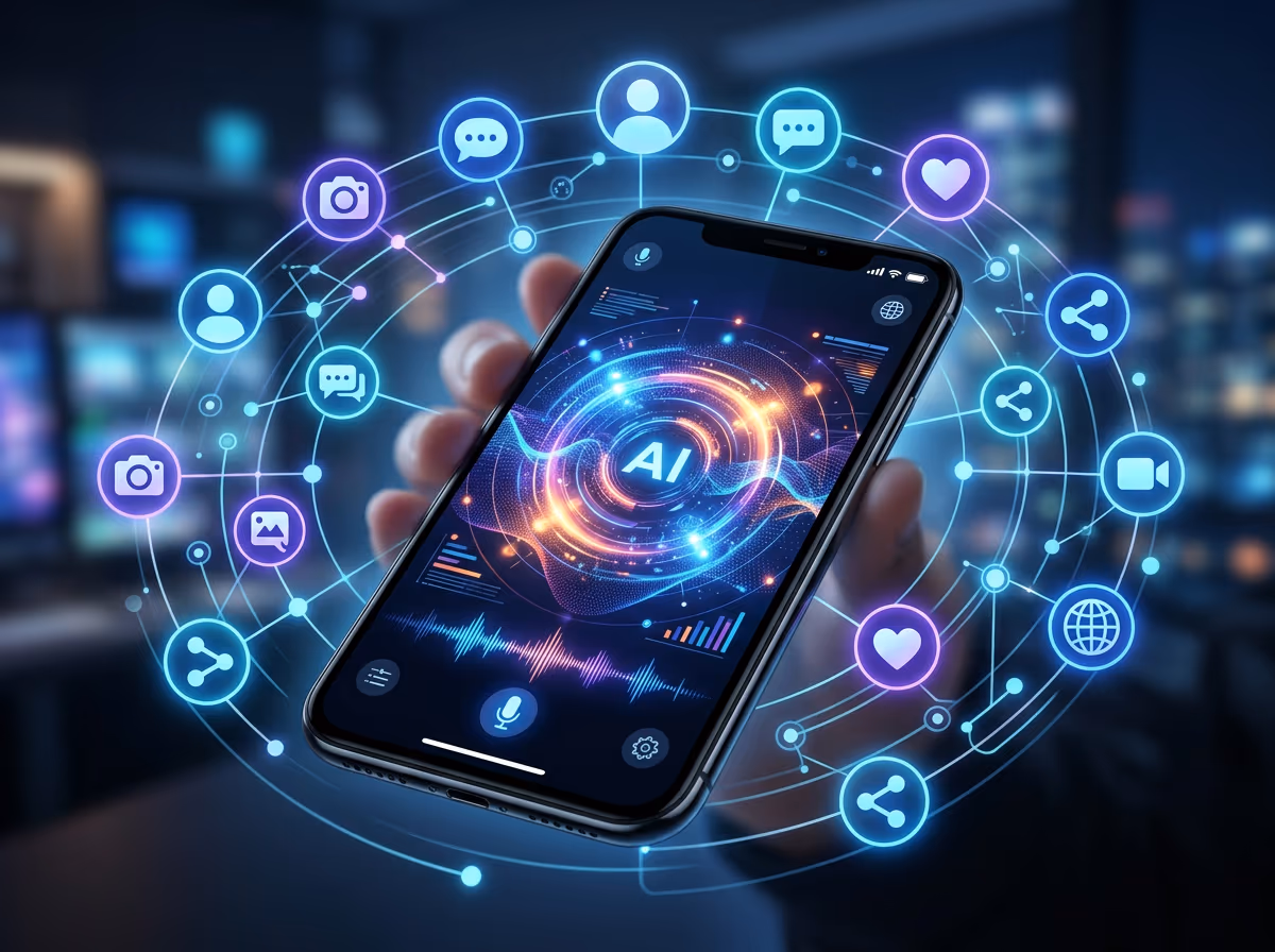 메타 AI 어시스턴트 인터페이스와 다양한 플랫폼 연동