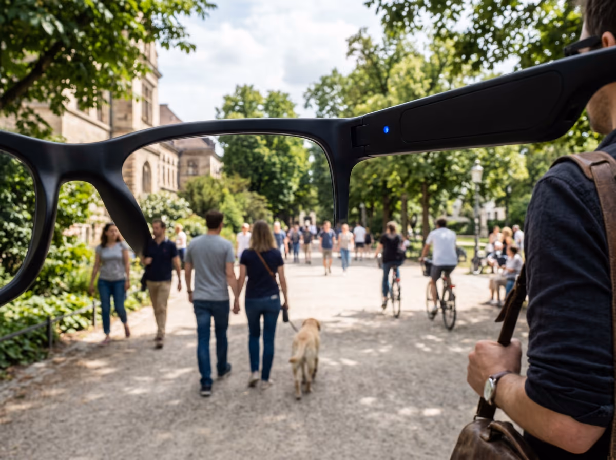 레이벤 메타 AI 스마트 안경 착용 모습