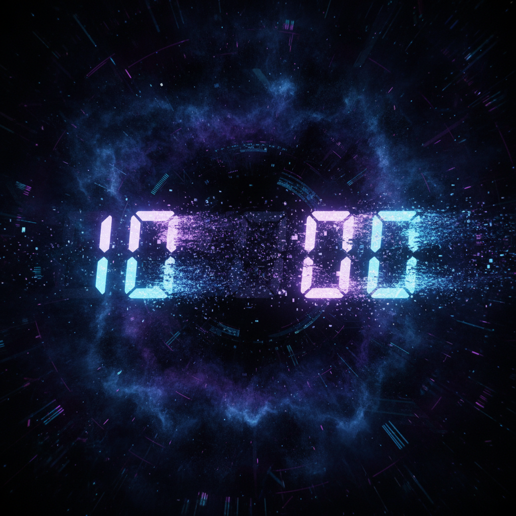 디지털 화면 속 사라져가는 빛