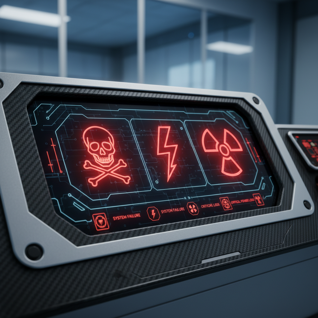 차단된 디지털 시스템의 경고등