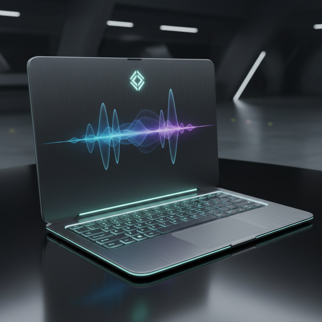 미래 지향적인 디자인의 노트북