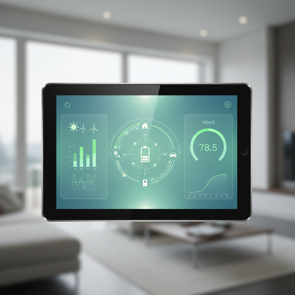 효율적인 에너지 사용을 보여주는 스마트홈